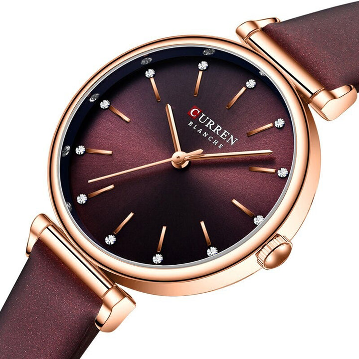Classy Ultra-thin Vegan Leather Strap Quartz Watches