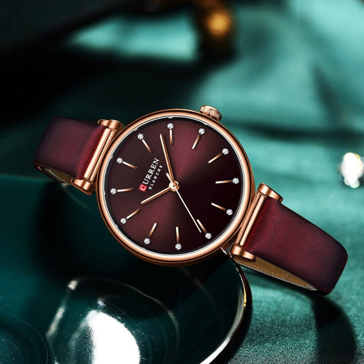 Classy Ultra-thin Vegan Leather Strap Quartz Watches