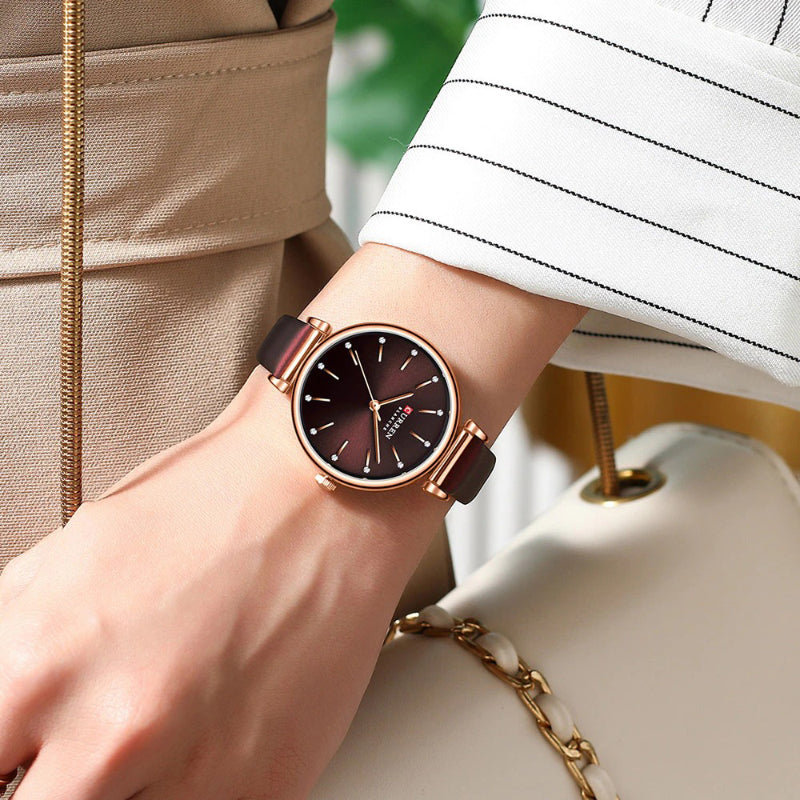 Classy Ultra-thin Vegan Leather Strap Quartz Watches