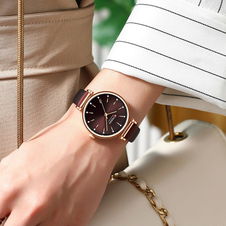 Classy Ultra-thin Vegan Leather Strap Quartz Watches
