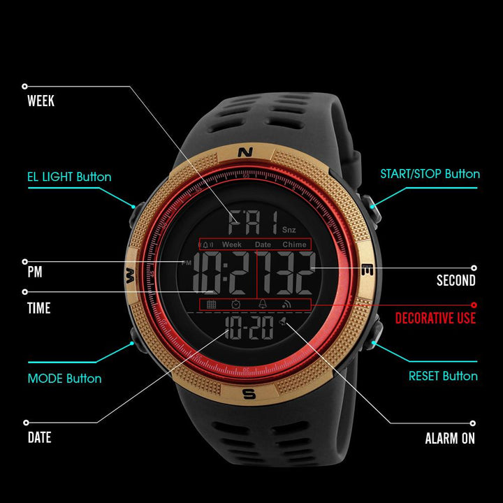 Digital Sports Wrist Watch For Men