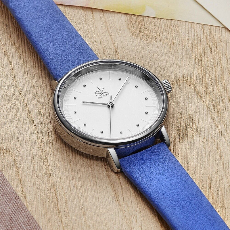 Minimalist Numberless Dial with Retro Vegan Leather Strap Quartz Watches