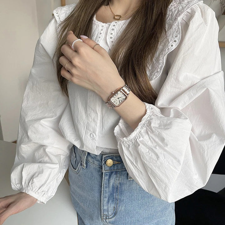 Classic Fashion Style Roman Numeral Dial in Rectangle Case Quartz Watches