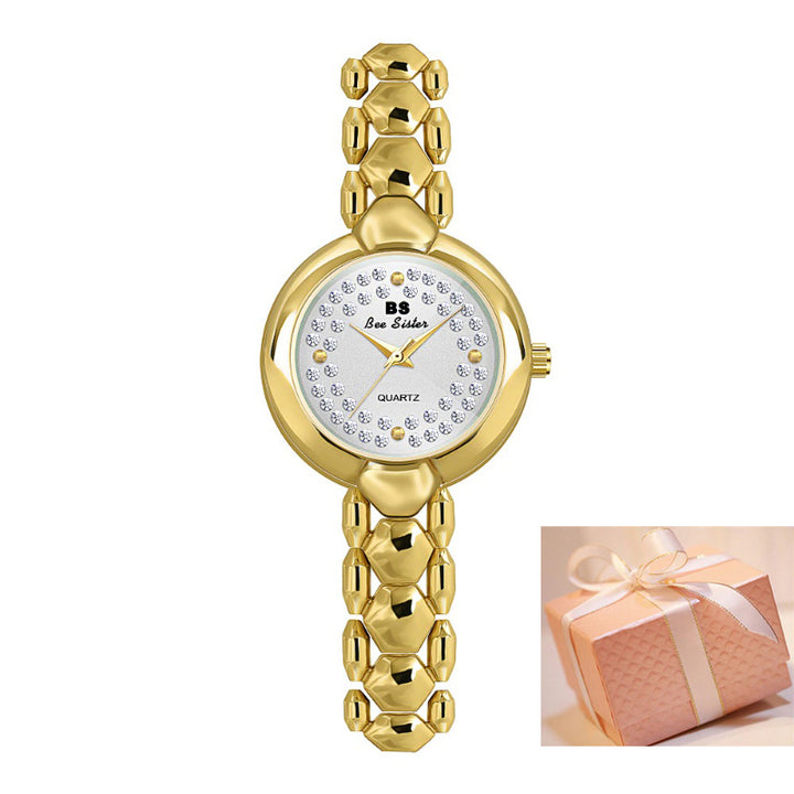 Shimmer and Shine Delicate Rhinestone Adorned Small Dial Quartz Watches