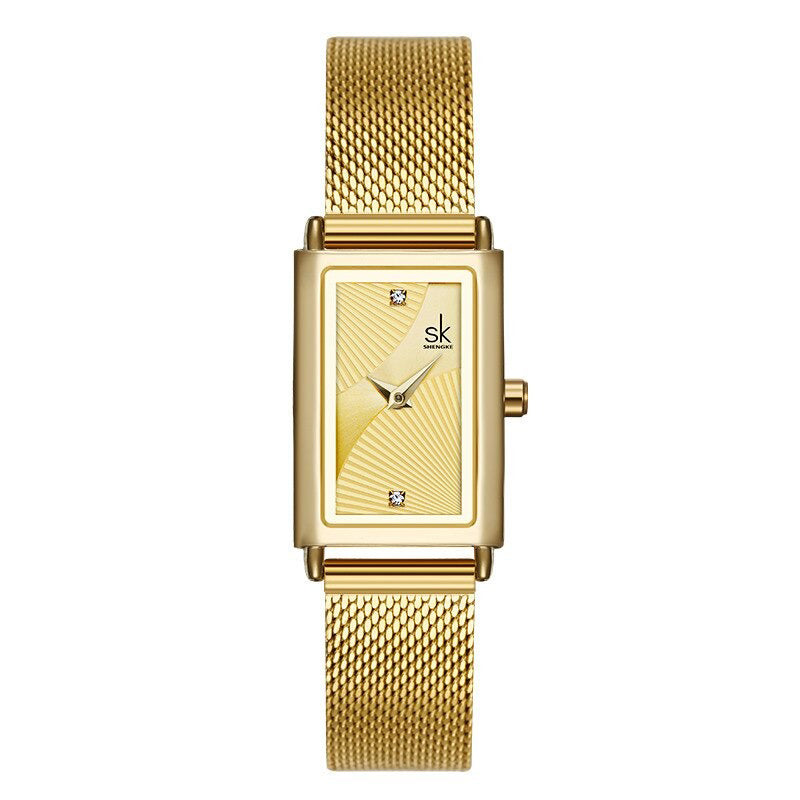 Classic Minimalist Trend Rectangle Case with Vegan Leather Strap Quartz Watches
