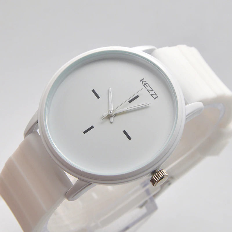 Simple Ultra-Slim Numberless Silicone Strap Quartz Watches