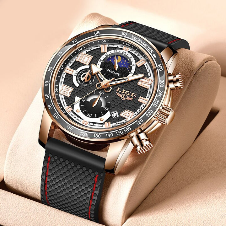 Cool Trend Luminous Moon Phase Chronograph Quartz Watches