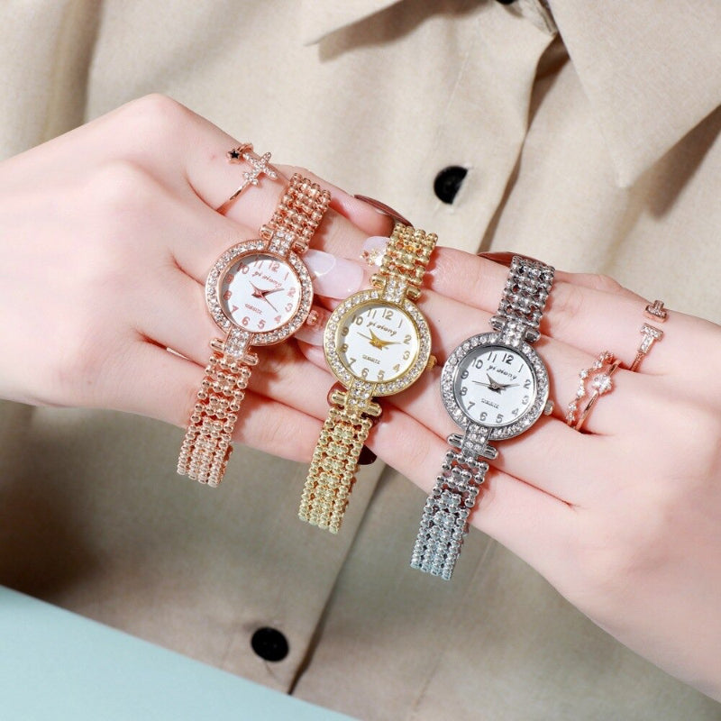 Luxury Fashion Rhinestone Bejeweled Quartz Watches
