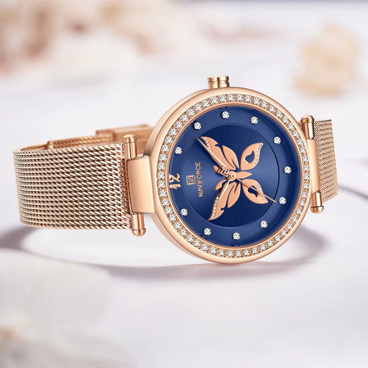 Majestic Butterfly Dial Decorated with Rhinestone Wings Quartz Watches