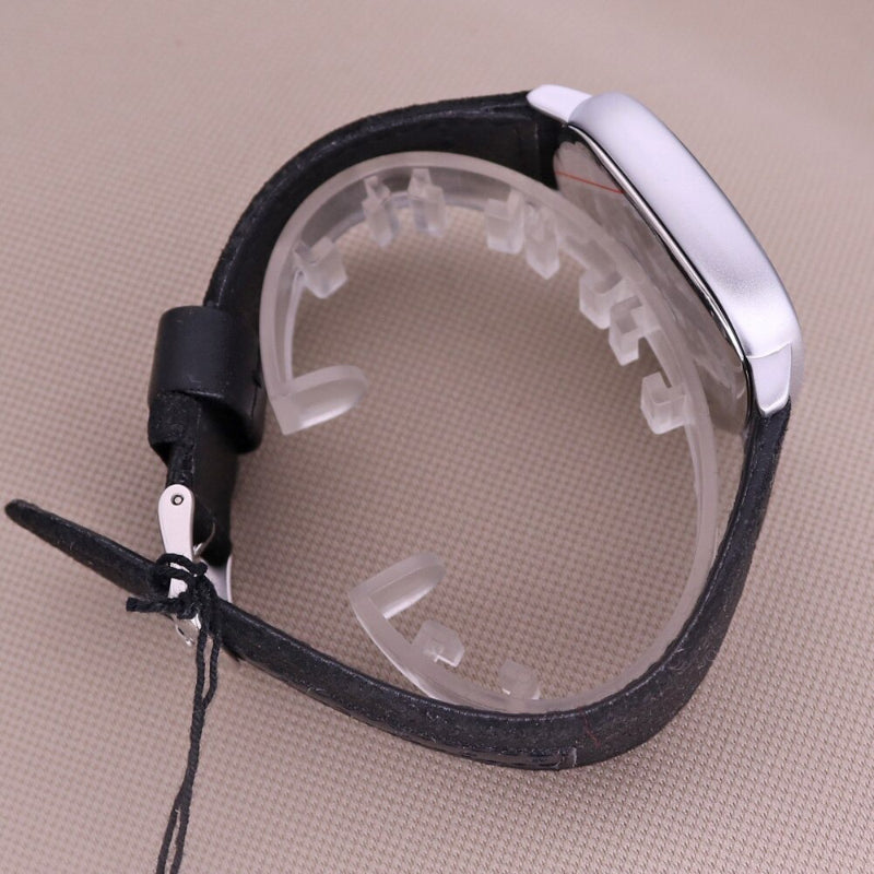 Sporty Trend Large Square Case with Tough Vegan Leather Strap Quartz Watches