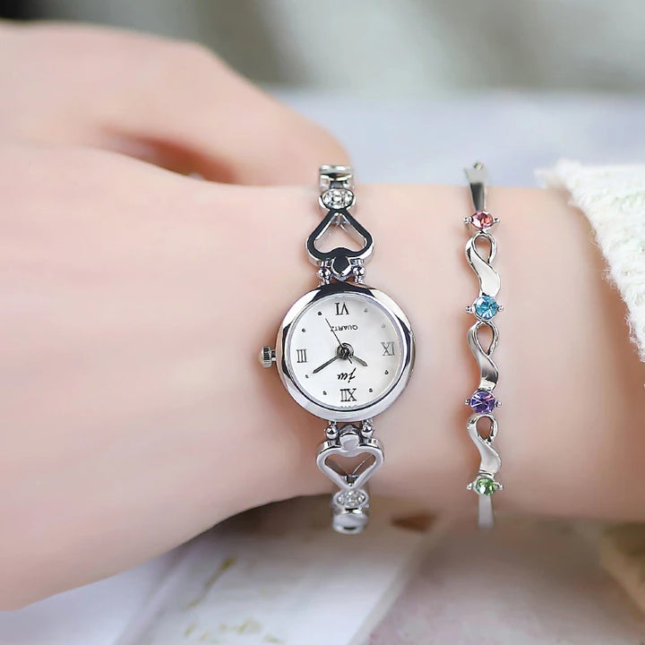 Delicate Heart Shaped Bracelet Strap Quartz Watches