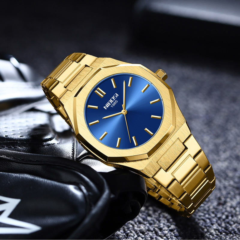 Elegant and Smooth Shape Geometric Dial Luminous Quartz Watches