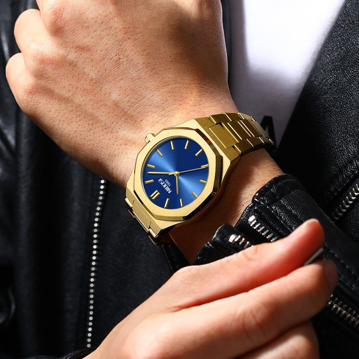 Elegant and Smooth Shape Geometric Dial Luminous Quartz Watches