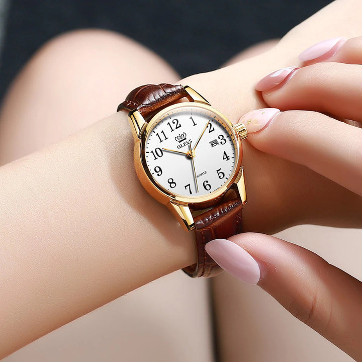 Ultra-thin Soft Vegan Leather Strap Quartz Watches