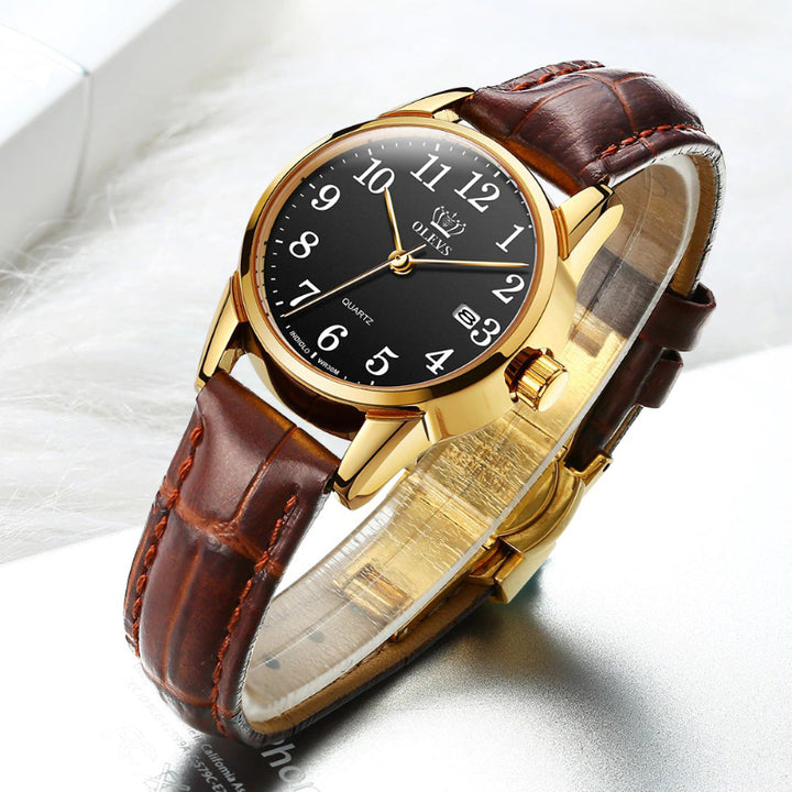 Ultra-thin Soft Vegan Leather Strap Quartz Watches