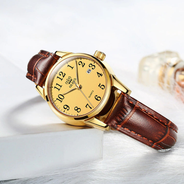 Ultra-thin Soft Vegan Leather Strap Quartz Watches