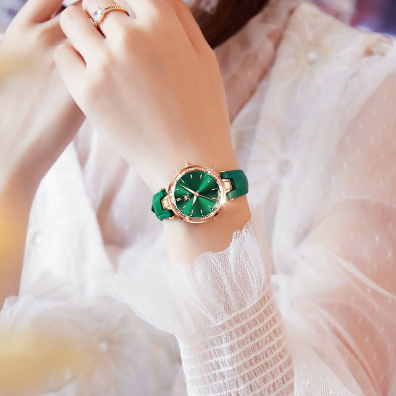 Thin and Light Luminous Dial with Multi-color Vegan Leather Strap Quartz Watches
