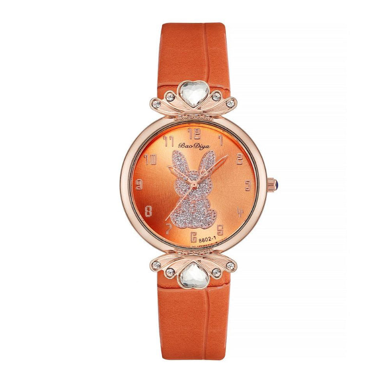 Cute and Glittery Bunny Dial Women's Quartz Watches