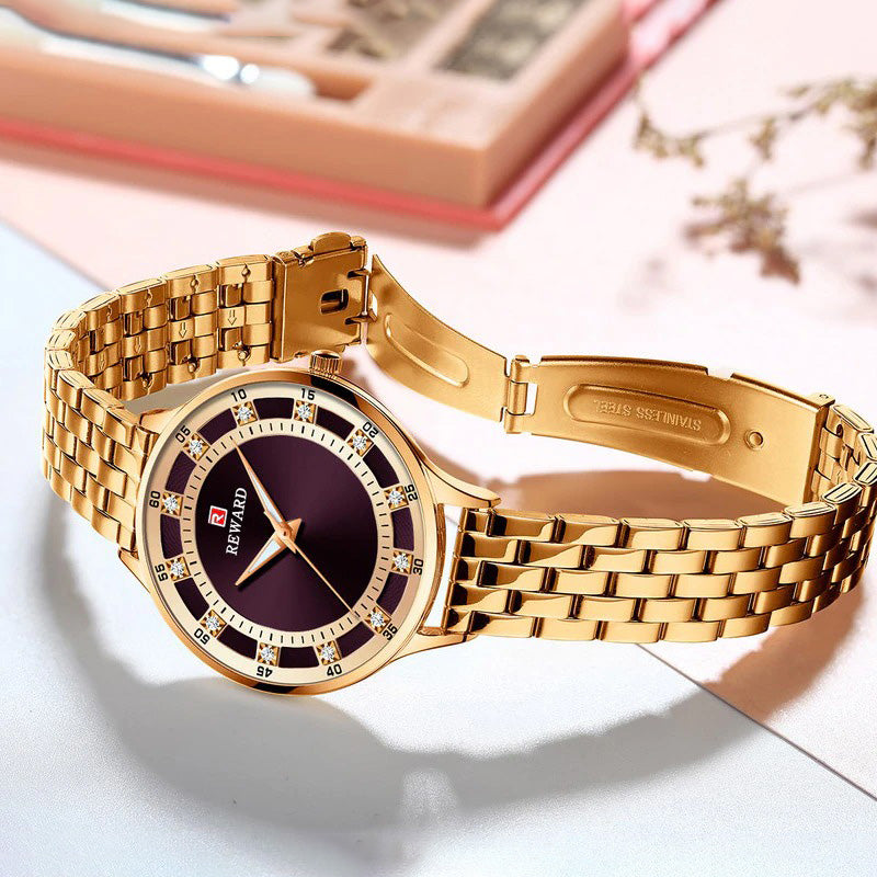 Chic and Sophisticated Rhinestone Dial Quartz Watches