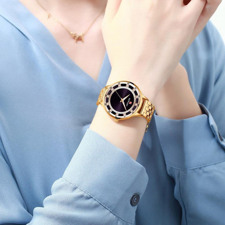 Chic and Sophisticated Rhinestone Dial Quartz Watches