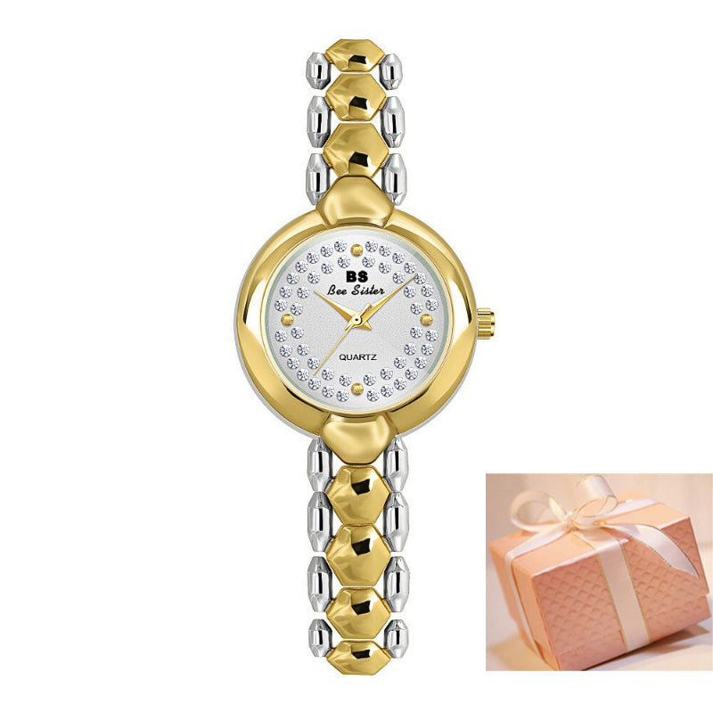 Shimmer and Shine Delicate Rhinestone Adorned Small Dial Quartz Watches