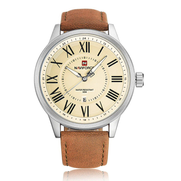 Classic Roman Numeral Dial with Soft Vegan Leather Quartz Watches
