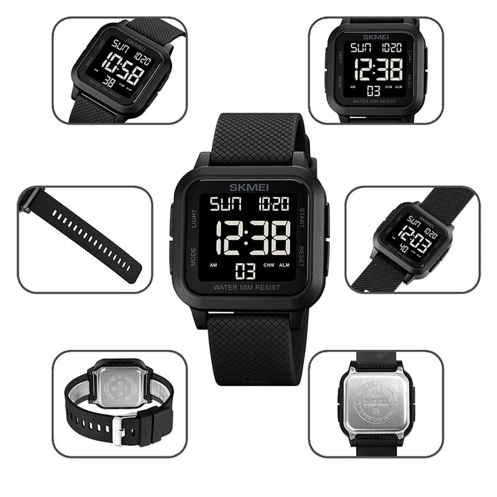 Multi-functional Men's Square Case Fashion Sports Chronograph Watches