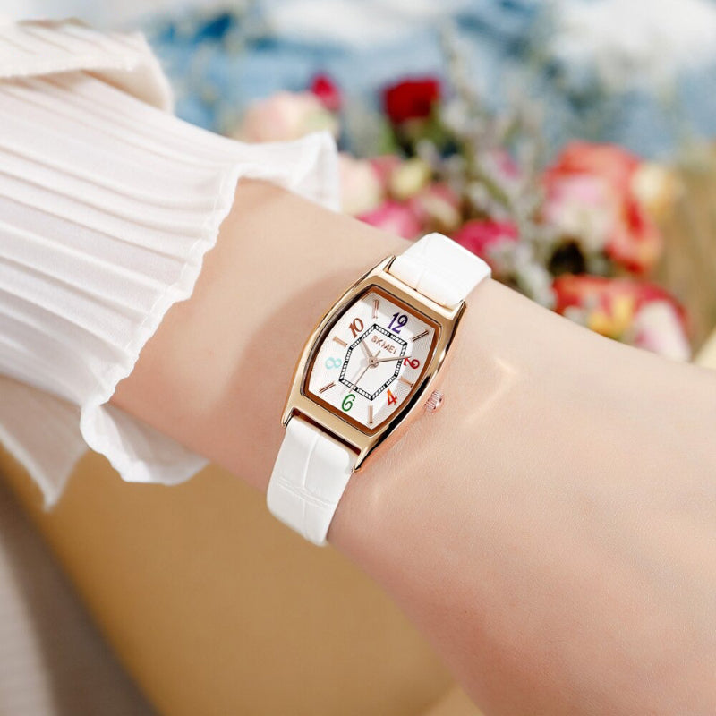 Fancy Colorful Numbered Dial Quartz Wristwatches for Women