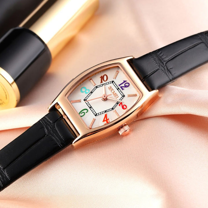 Fancy Colorful Numbered Dial Quartz Wristwatches for Women