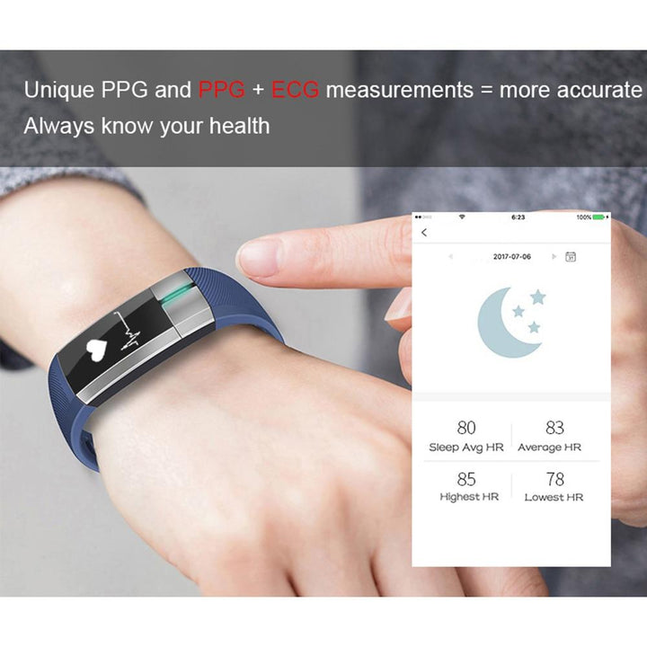 ECG Monitor Bracelet Blood Pressure Fitness Activity Tracker
