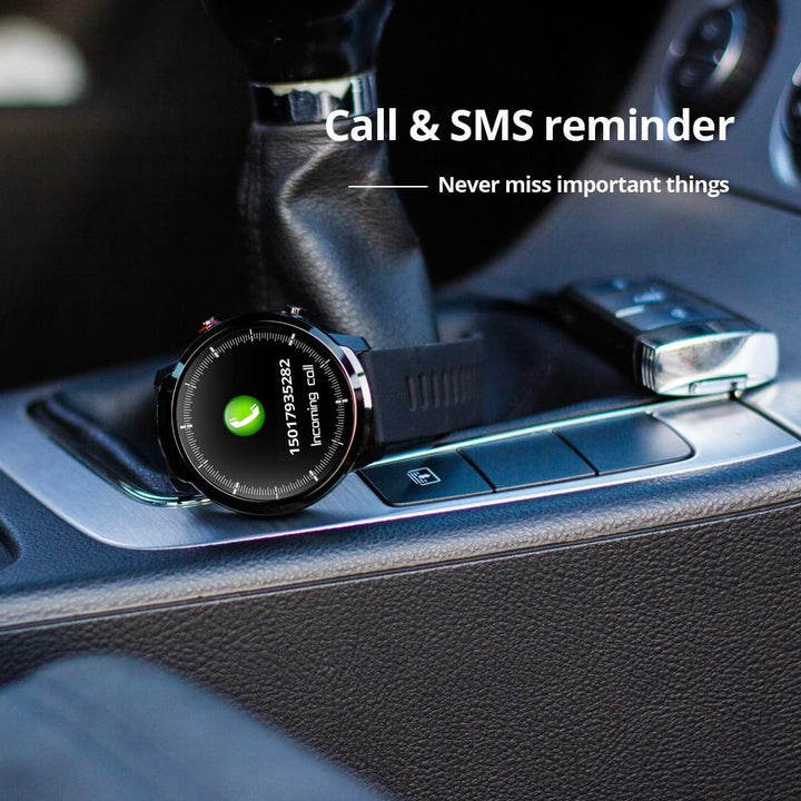 Full Touch Unisex Sports Clock Heart Rate Monitor Weather Forecast Smartwatch for IOS and Android