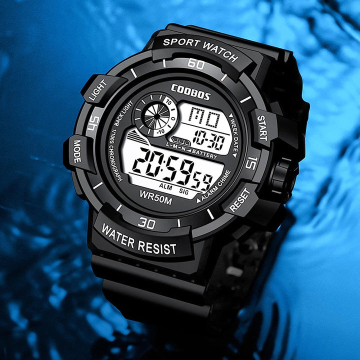 Water-resistant Military Style Digital Watch for Kids