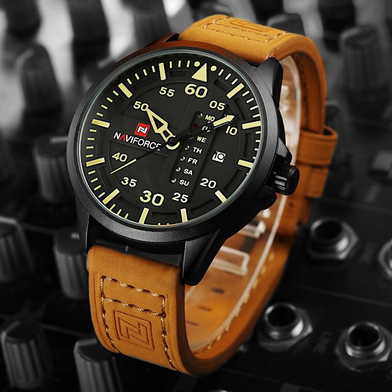 Sports & Military Watch - The Compressed™ Men's Luxury Brand Leather Strap Military Watch