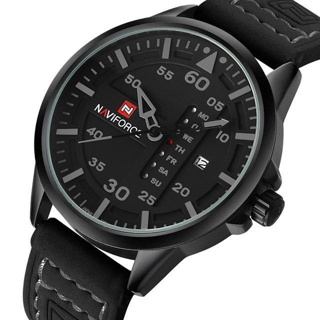 Sports & Military Watch - The Compressed™ Men's Luxury Brand Leather Strap Military Watch