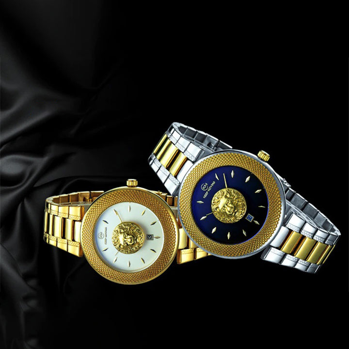 Fierce Lion Head Fashion Dial Waterproof Quartz Watches