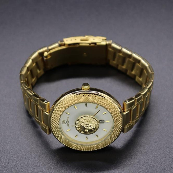 Fierce Lion Head Fashion Dial Waterproof Quartz Watches