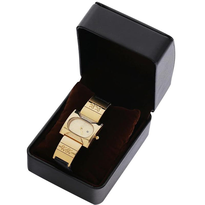 UPDATE PRODUCT TYPE - Unique Style Rectangular Case Vegan Leather Strap Quartz Watches