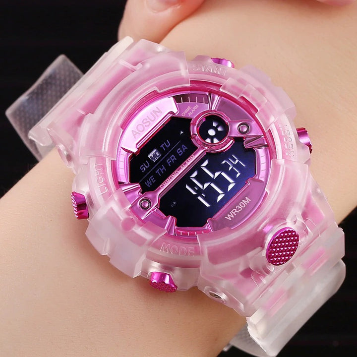 Children's Transparent Waterproof Digital Sports Watches