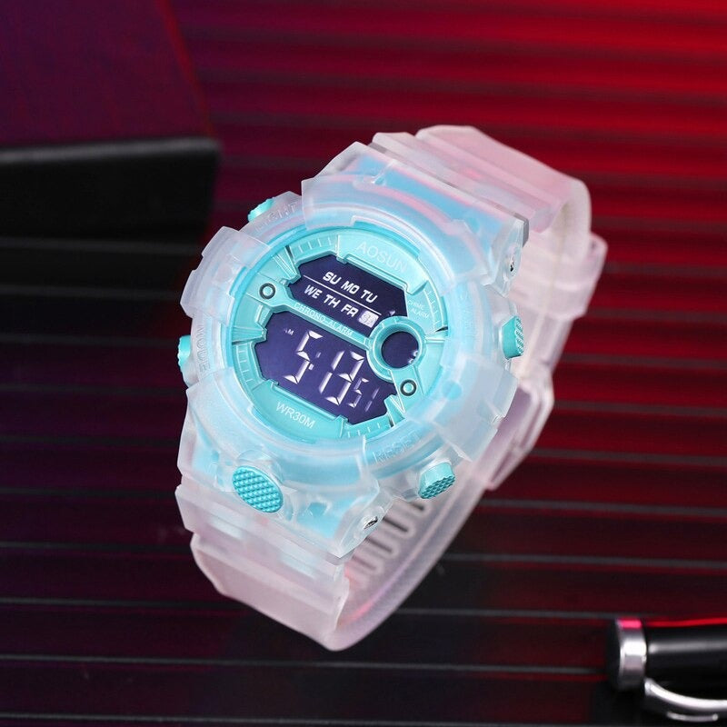 Children's Transparent Waterproof Digital Sports Watches