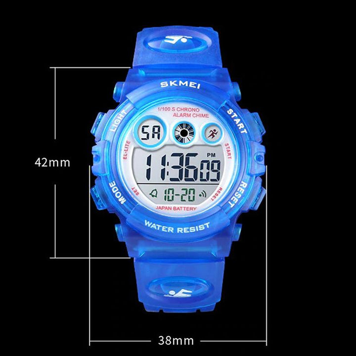 Bright Colored Digital Display Watch with LED Backlight For Kids