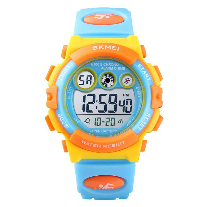 Bright Colored Digital Display Watch with LED Backlight For Kids