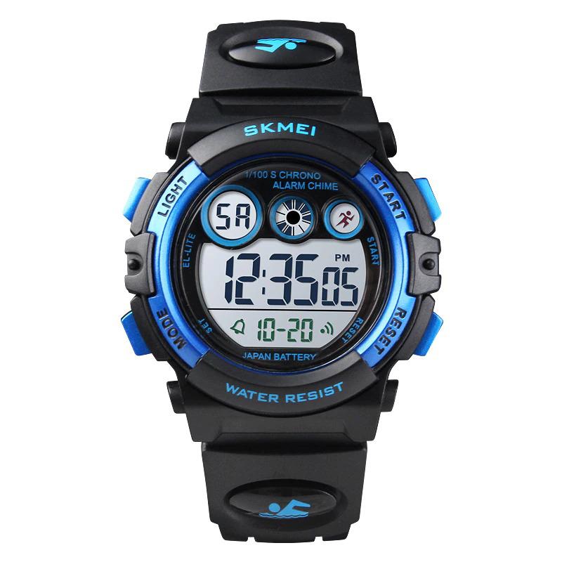 Bright Colored Digital Display Watch with LED Backlight For Kids