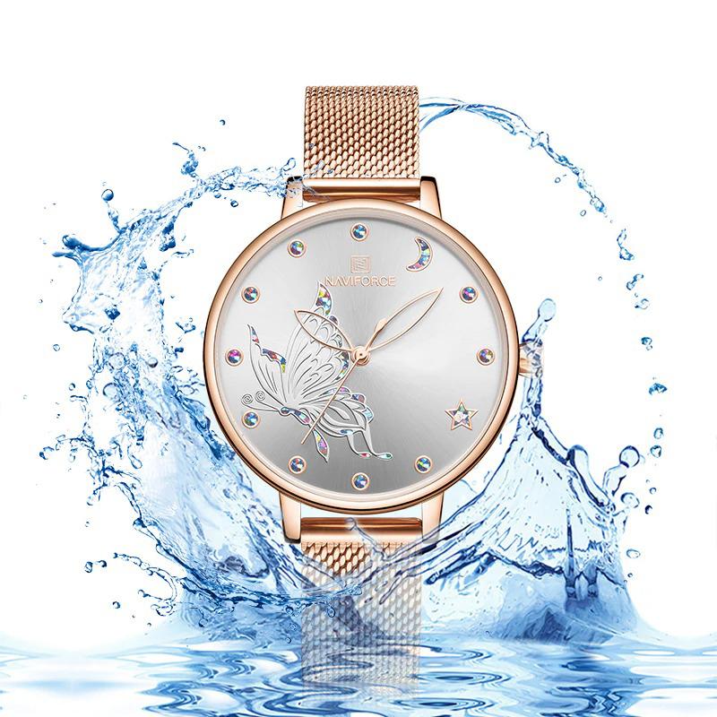 Colorful Sequins Embellish Flying Butterfly Dial Quartz Watches