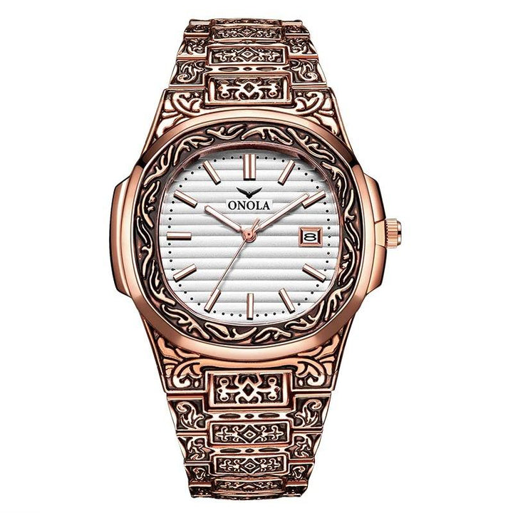 Watch - Deluxe Vintage Carved Quartz Watch