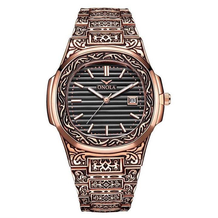 Watch - Deluxe Vintage Carved Quartz Watch