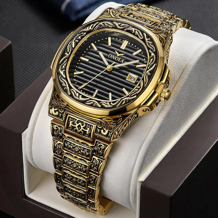 Watch - Deluxe Vintage Carved Quartz Watch