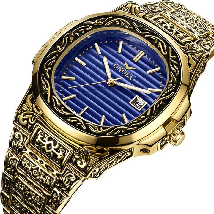 Watch - Deluxe Vintage Carved Quartz Watch