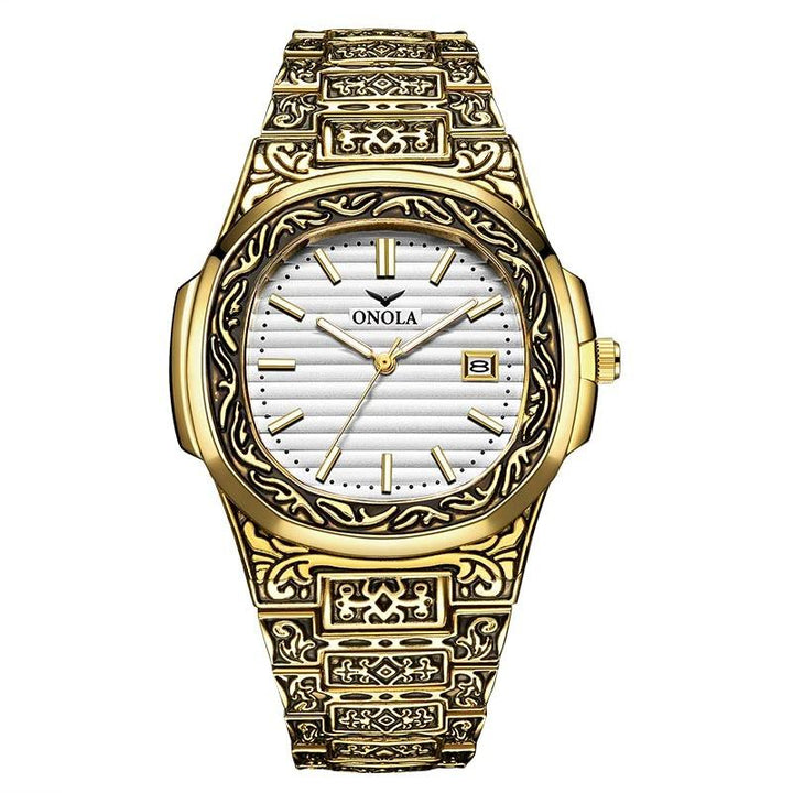 Watch - Deluxe Vintage Carved Quartz Watch
