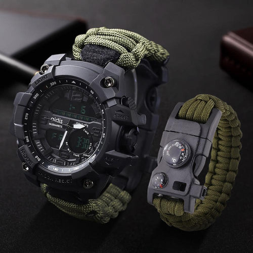 Watch - Digital Survival Wristwatch With Compass