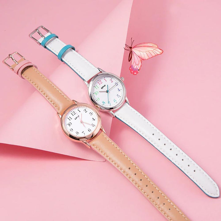 Watch - Fascinating Sweet Color Leather Strap Quartz Watch